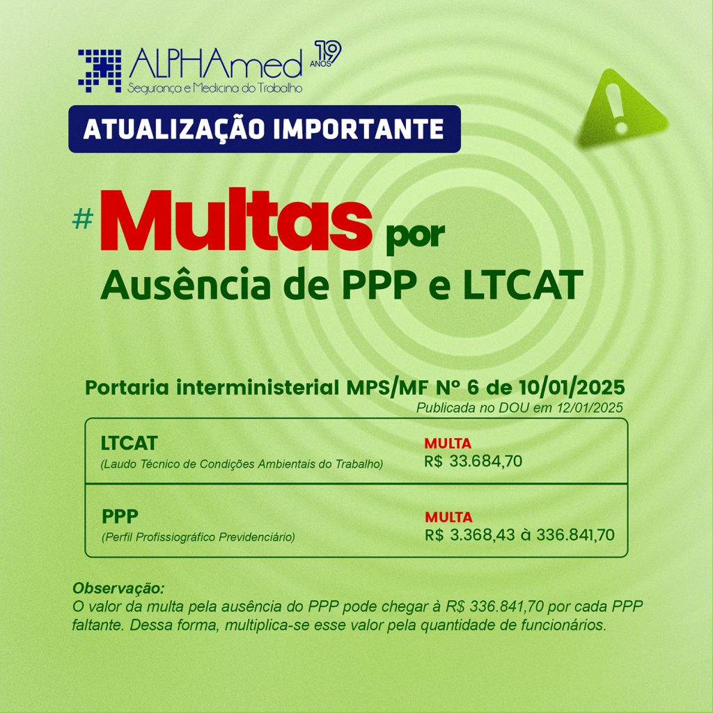 Atualização Importante: Multas por Ausência de PPP e LTCAT